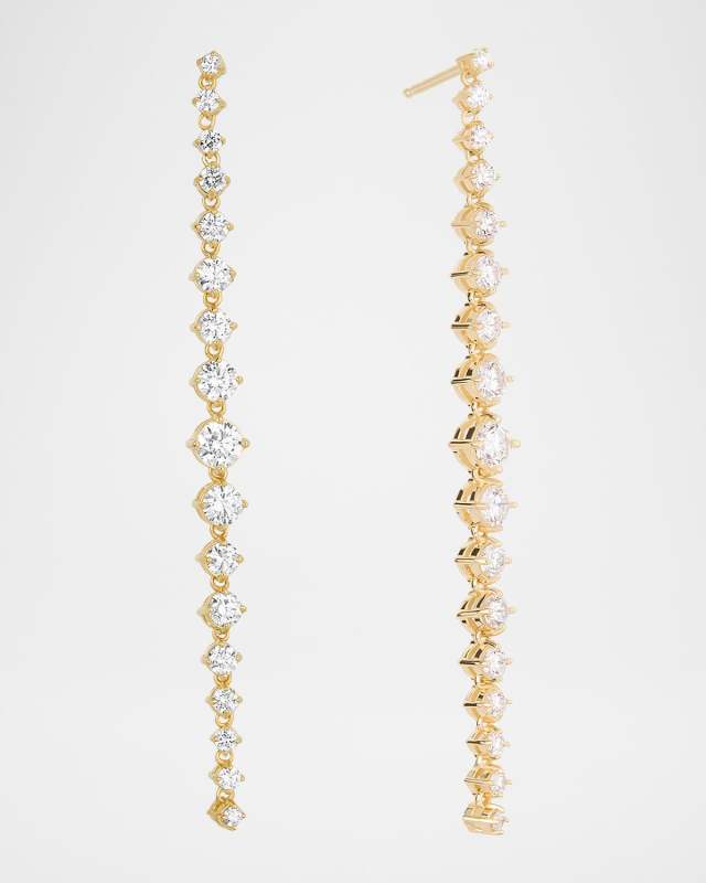 Linear Moveable Diamond Earrings